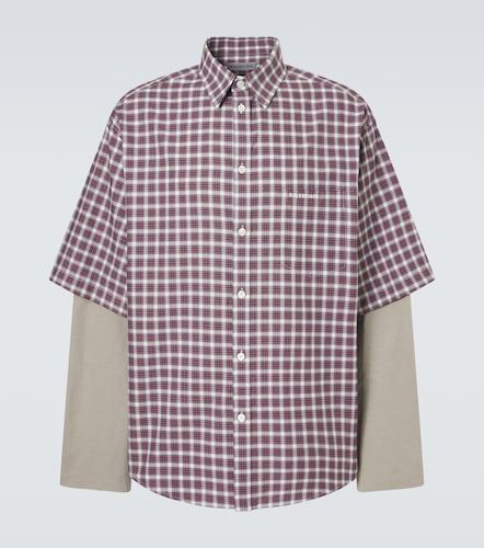 Camisa de algodón a cuadros - Balenciaga - Modalova