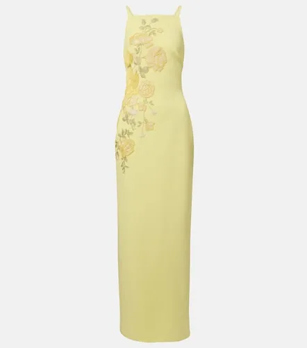 Vestido largo de cady bordado - Elie Saab - Modalova