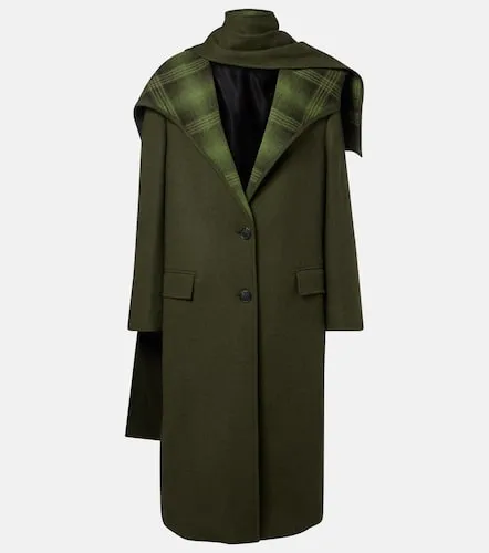 Scarf-detail wool-blend coat - The Attico - Modalova