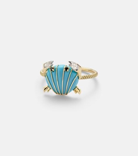 Yvonne Léon Anillo Crabe Coquillage de oro de 9 ct con piedras - Yvonne Leon - Modalova