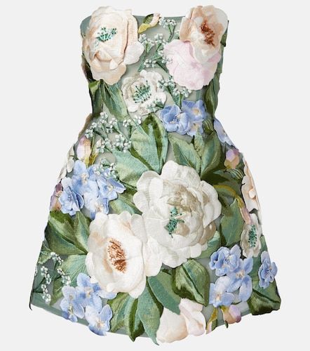 Vestido corto Roselle con apliques florales - Leo Lin - Modalova