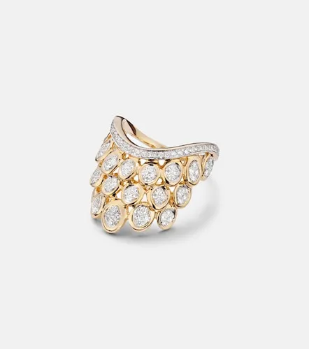 Anillo de oro de 14 ct con diamantes - Rainbow K - Modalova