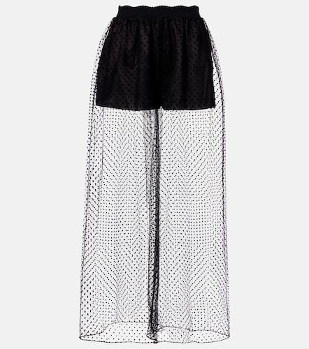 Alaia Polka-dot mesh wide-leg pants - Alaia - Modalova