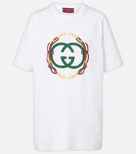 Camiseta de jersey de algodón con GG - Gucci - Modalova