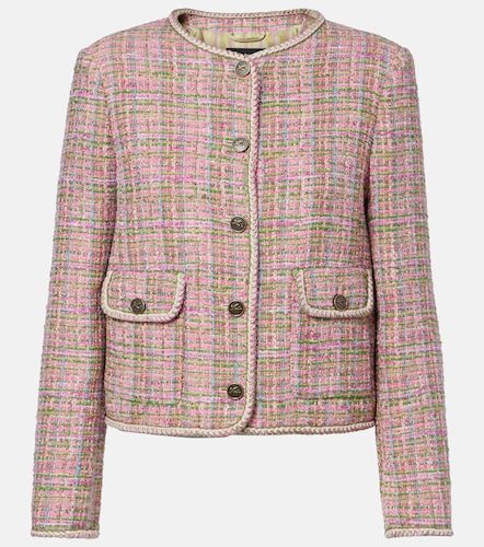 Giacca in tweed di misto cotone a quadri - Etro - Modalova