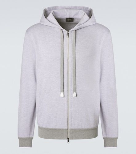 Felpa in misto cotone con zip e cappuccio - Brioni - Modalova
