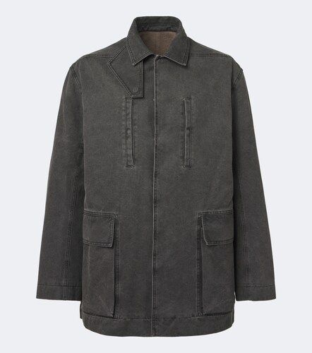 Collared Mac coated cotton canvas jacket - Rick Owens - Modalova