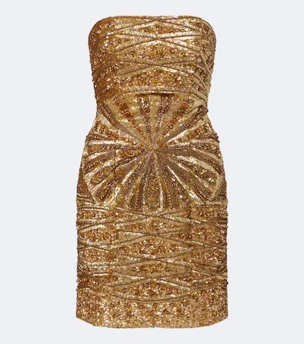 Embellished silk bustier dress - La Fuori - Modalova