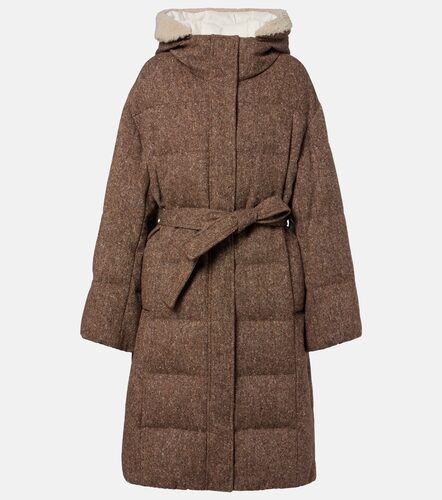 Daunenmantel aus einem Wollgemisch mit Shearling - Brunello Cucinelli - Modalova
