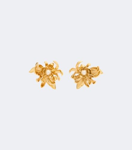 Orecchini Chrysanthemum con perle bijoux - Oscar de la Renta - Modalova