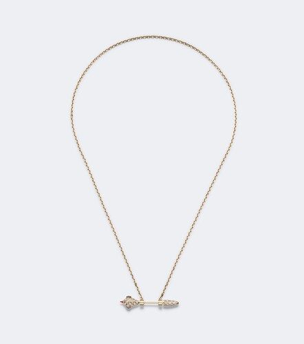 Python 9kt and enamel pendant necklace with diamonds - Yvonne Leon - Modalova