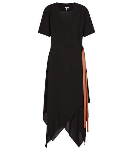 Belted wool crÃªpe midi dress - Loewe - Modalova