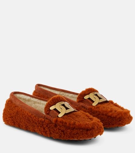 Mocassini in shearling con decorazioni - Tod's - Modalova