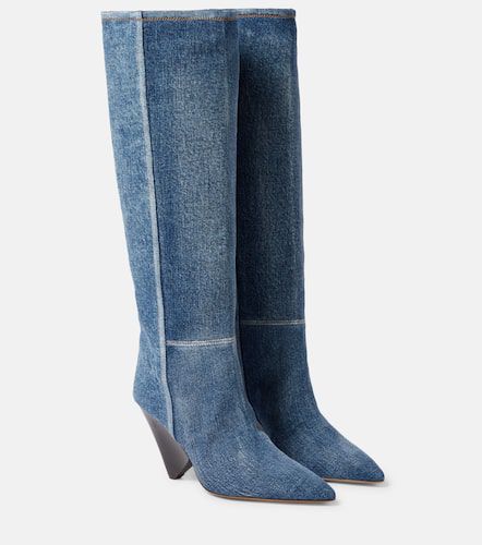 Lakita denim knee-high boots - Isabel Marant - Modalova