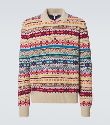 Loewe Wool jacquard polo sweater - Loewe - Modalova