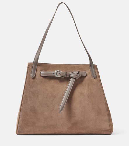 Medium suede shoulder bag - Brunello Cucinelli - Modalova