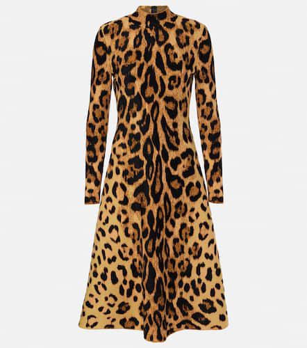 Jaguar leopard-print jacquard midi dress - Oscar de la Renta - Modalova