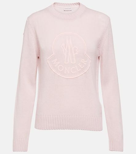 Logo wool and cashmere sweater - Moncler - Modalova