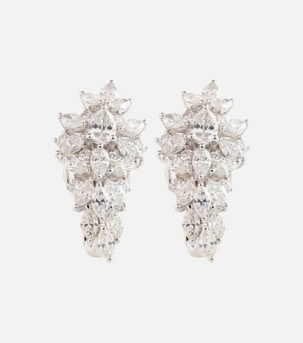 Kt white gold earrings with diamonds - Yeprem - Modalova