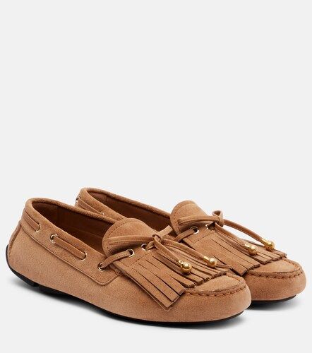 Mocassini Manon F in suede con frange - Jimmy Choo - Modalova
