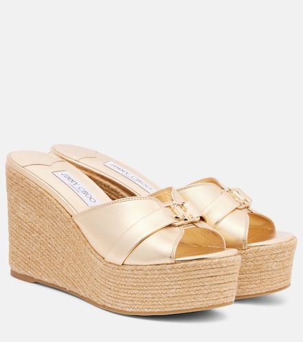 Sandali con zeppa Leda 100 in pelle - Jimmy Choo - Modalova