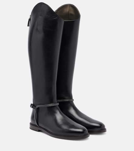 Monili leather knee-high boots - Brunello Cucinelli - Modalova