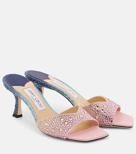 Skye 70 embellished satin mules - Jimmy Choo - Modalova