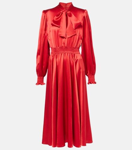 Abito chemisier in satin di seta - Dolce&Gabbana - Modalova