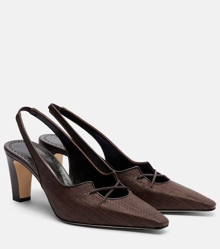 Pumps slingback Montbalo in rafia - Manolo Blahnik - Modalova