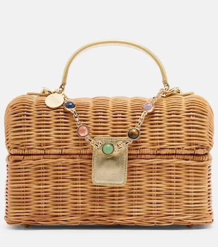 Isla embellished wicker top-handle bag - Judith Leiber Couture - Modalova