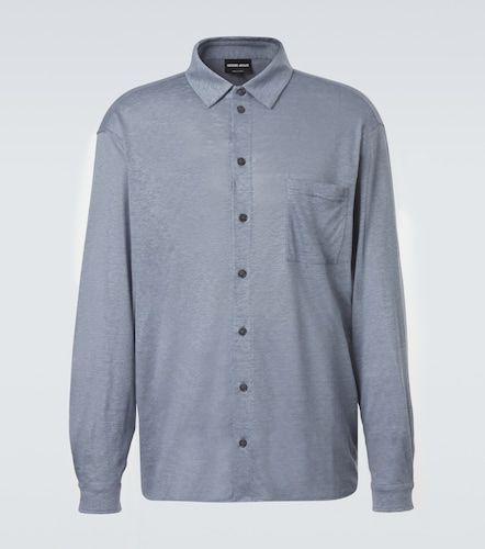 Camicia in jersey di lino - Giorgio Armani - Modalova