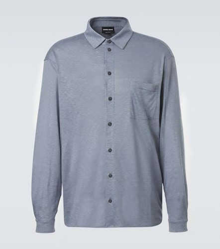 Camisa de jersey de lino - Giorgio Armani - Modalova