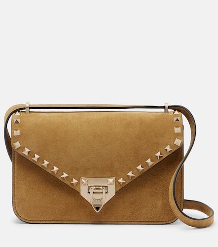 Borsa a spalla Rockstud Small in suede - Valentino Garavani - Modalova