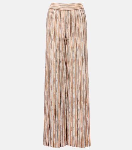 Sequined striped wide-leg pants - Missoni - Modalova