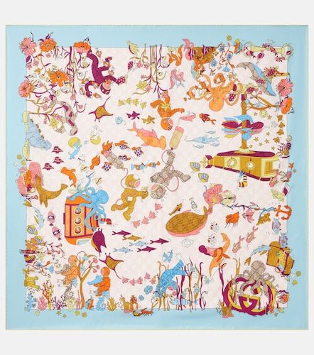 Gucci GG printed silk twill scarf - Gucci - Modalova