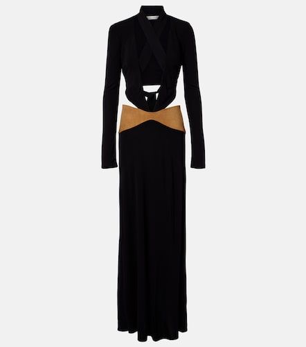 Abito lungo Contour in jersey con suede - Christopher Esber - Modalova