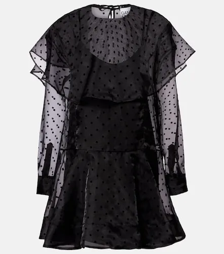 Ganni Polka-dot organza minidress - Ganni - Modalova