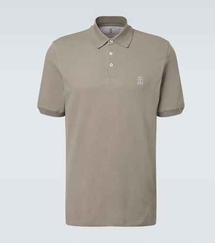 Polo de piqué de algodón - Brunello Cucinelli - Modalova