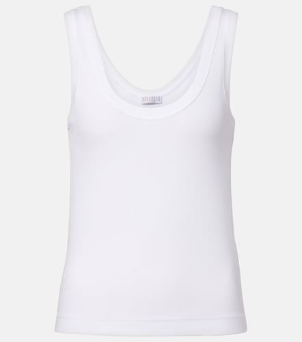 Top in misto cotone - Brunello Cucinelli - Modalova