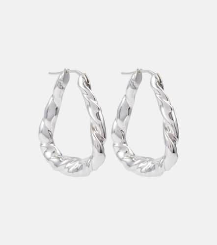 Twisted sterling hoop earrings - Loewe - Modalova