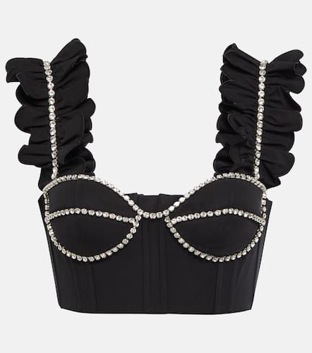 Top raccourci en coton à ornements - Area - Modalova