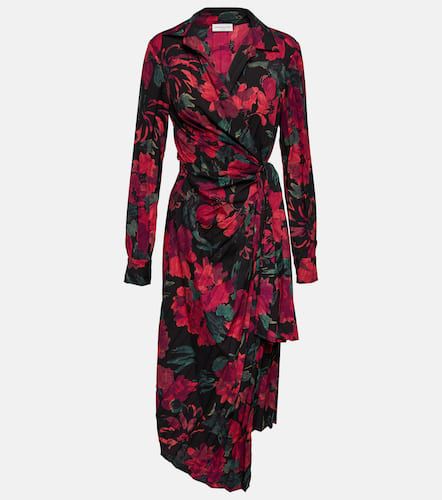 Vestido midi envolvente floral - Dries Van Noten - Modalova