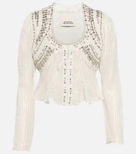 Olaya embellished cropped silk jacket - Isabel Marant - Modalova