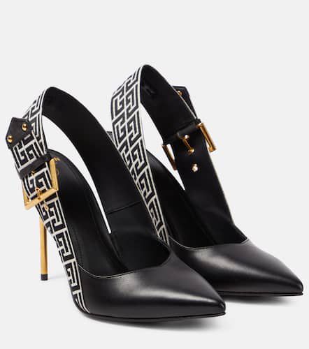 Ruby monogram leather slingback pumps - Balmain - Modalova