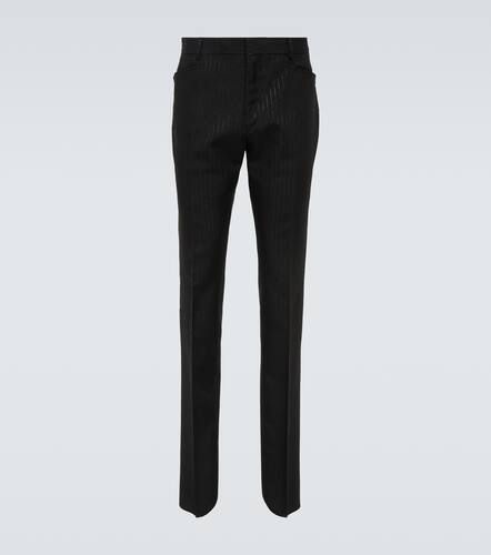 Atticus striped mohair-blend jacquard slim pants - Tom Ford - Modalova