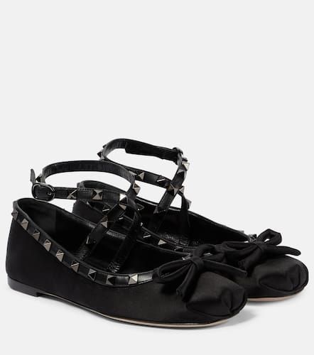 Rockstud satin ballet flats - Valentino Garavani - Modalova