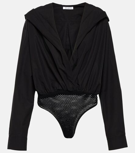 Alaia Hooded cotton bodysuit - Alaia - Modalova