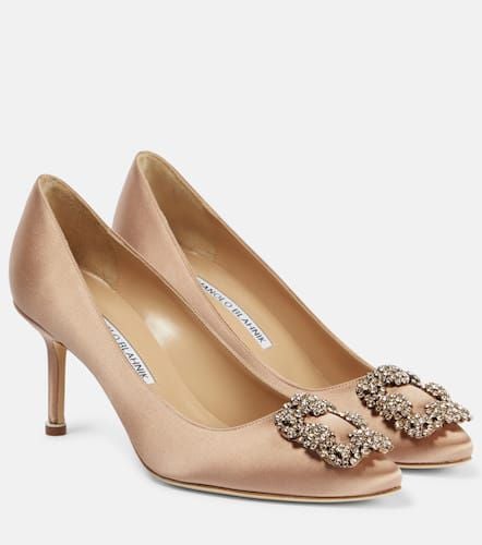 Hangisi 70 embellished satin pumps - Manolo Blahnik - Modalova