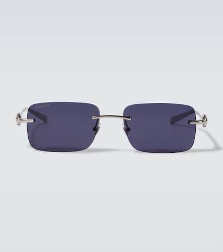 Horsebit rectangular sunglasses - Gucci - Modalova