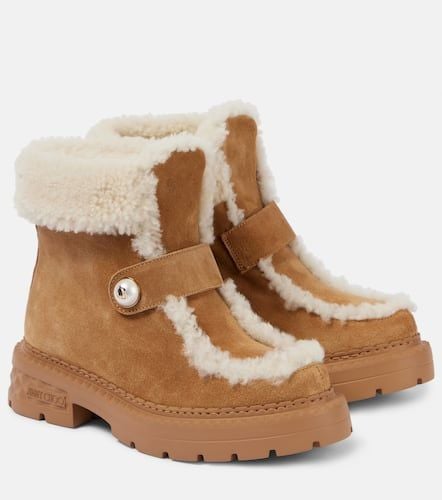 Shea shearling-lined suede ankle boots - Jimmy Choo - Modalova